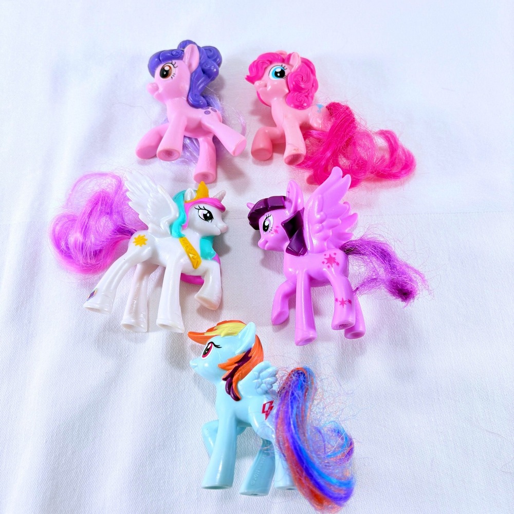 Hasbro My Little Pony McDonald's 3" Lot Mini Figures 5pc Cake Toppers